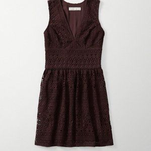 Abercrombie & Fitch Lace Crochet V-Neck Dress Sz 6